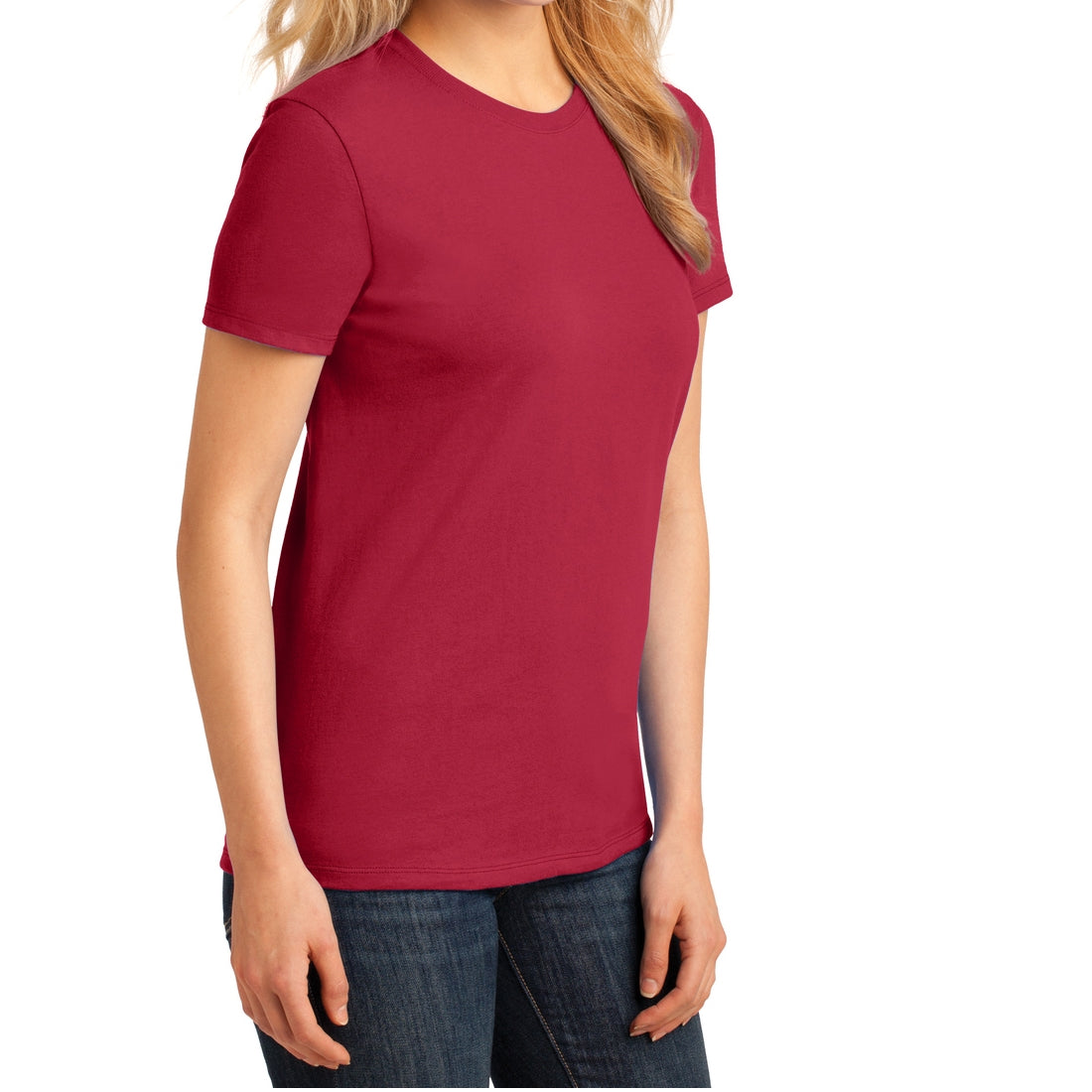 Ladies Core Cotton Tee - Red