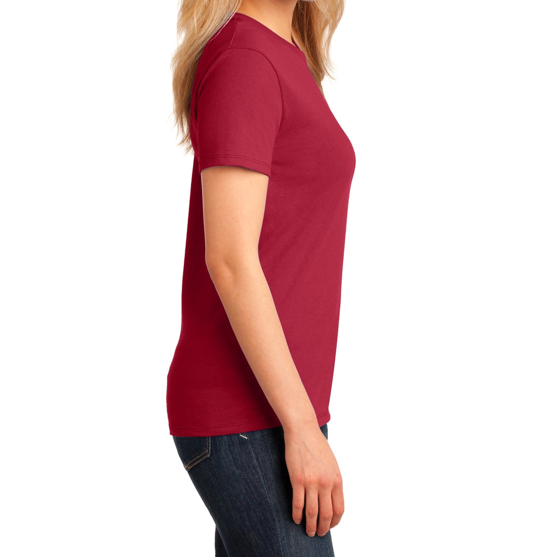 Ladies Core Cotton Tee - Red