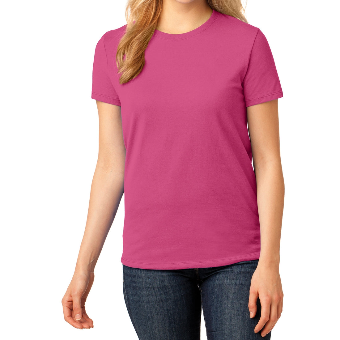 Ladies Core Cotton Tee - Sangria