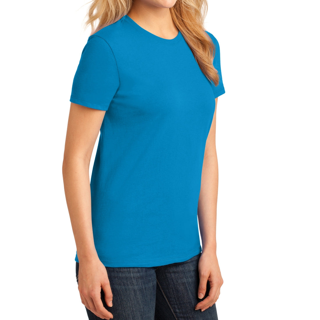 Ladies Core Cotton Tee - Sapphire