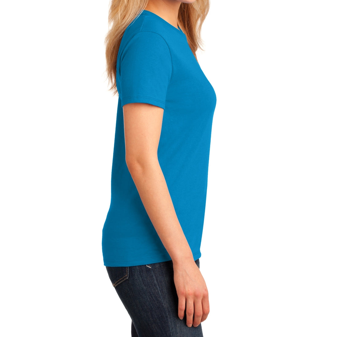 Ladies Core Cotton Tee - Sapphire