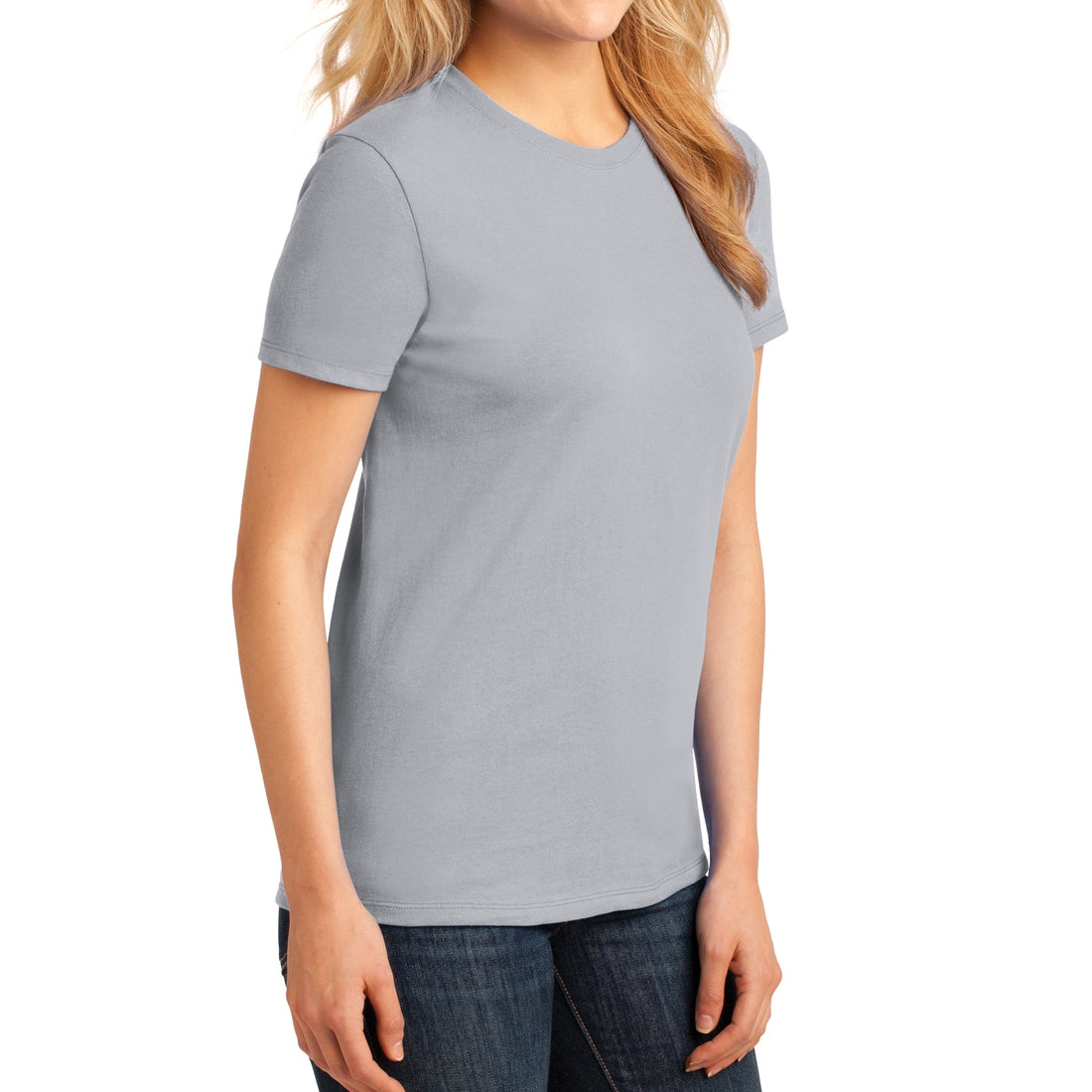 Ladies Core Cotton Tee - Silver