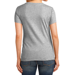 Women's Core Cotton V-Neck Tee Ash - Back