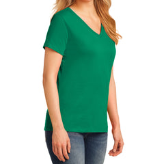 Women's Core Cotton V-Neck Tee Kelly - Side