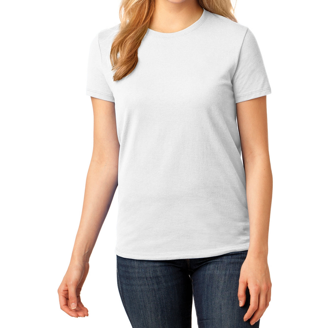 Ladies Core Cotton Tee - White
