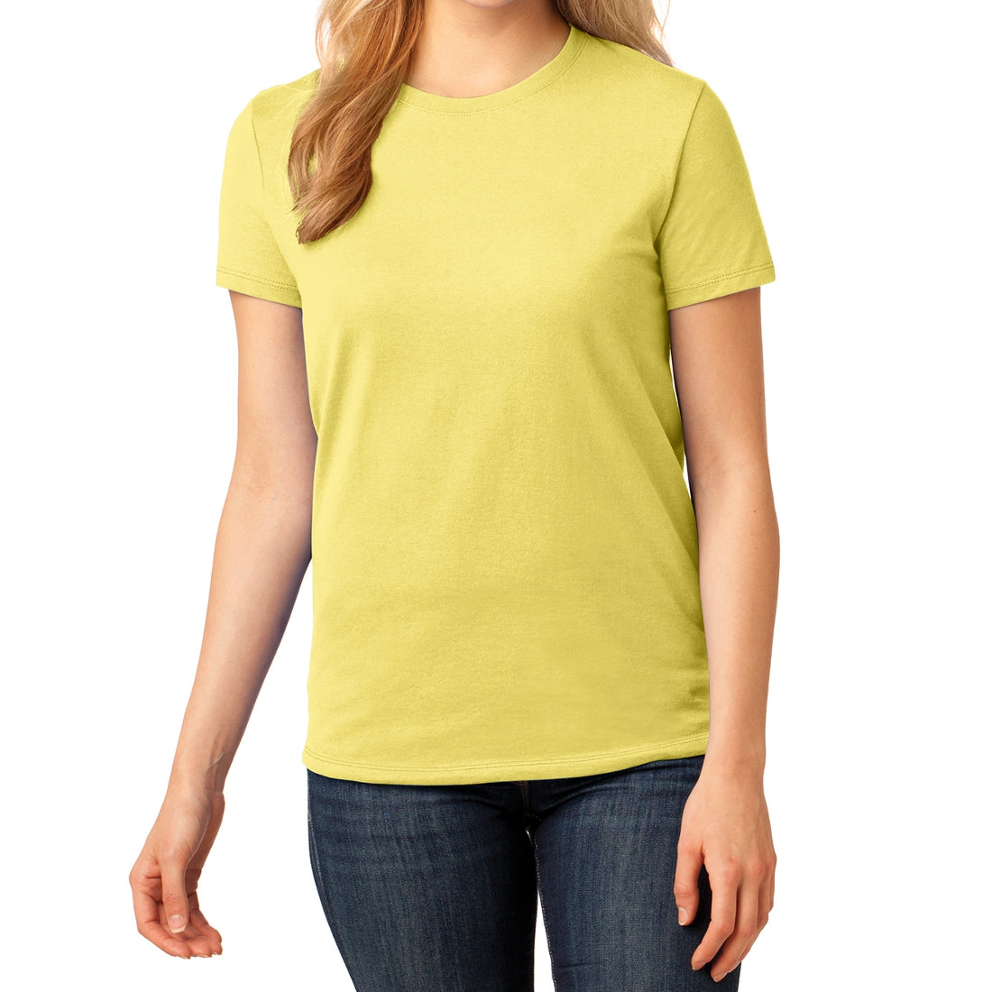 Ladies Core Cotton Tee - Yellow