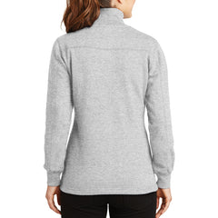 Women's 1/4 Zip Sweatshirt Athletic Heather - Back