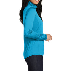 Womens PosiCharge Competitor 1/4-Zip Pullover Atomic Blue