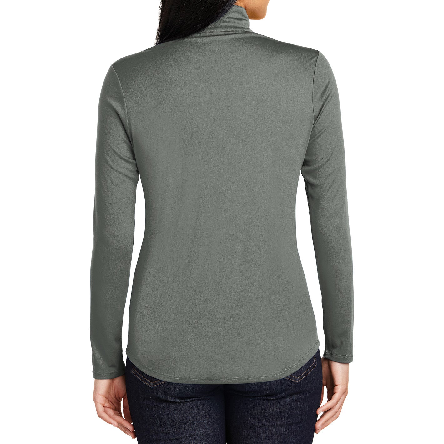 Womens PosiCharge Competitor 1/4-Zip Pullover Grey Concrete