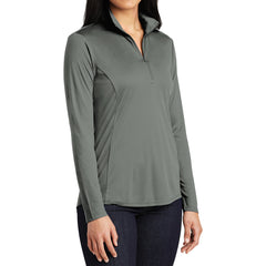 Womens PosiCharge Competitor 1/4-Zip Pullover Grey Concrete