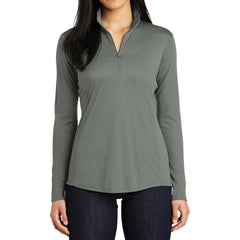 Womens PosiCharge Competitor 1/4-Zip Pullover Grey Concrete
