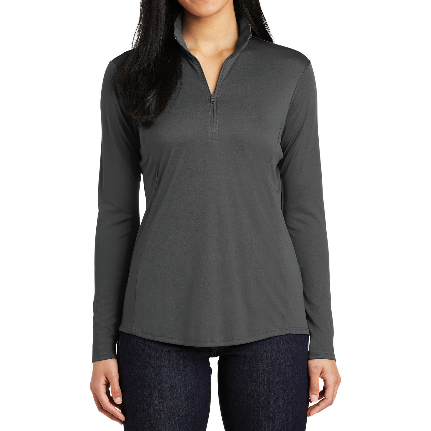 Womens PosiCharge Competitor 1/4-Zip Pullover Iron Grey