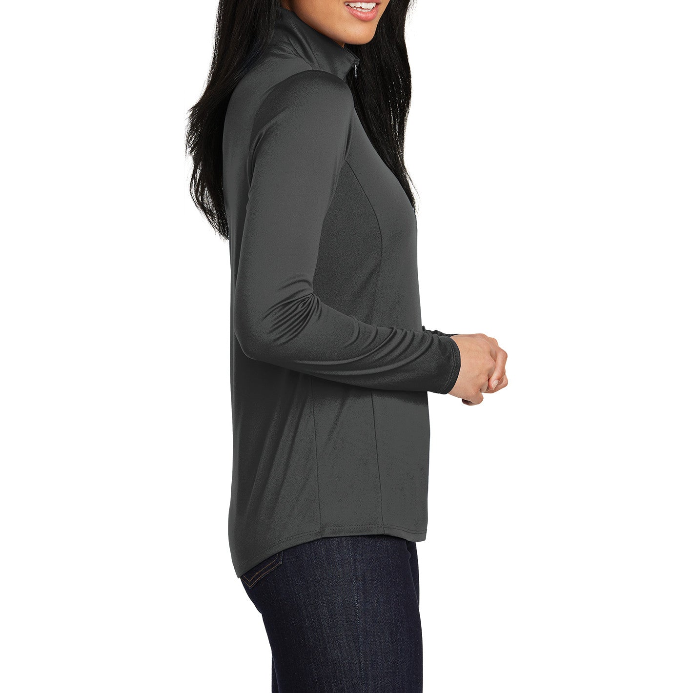 Womens PosiCharge Competitor 1/4-Zip Pullover Iron Grey