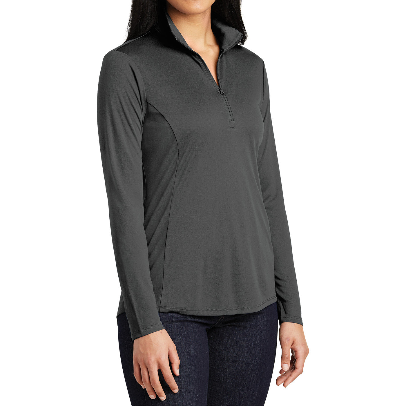 Womens PosiCharge Competitor 1/4-Zip Pullover Iron Grey