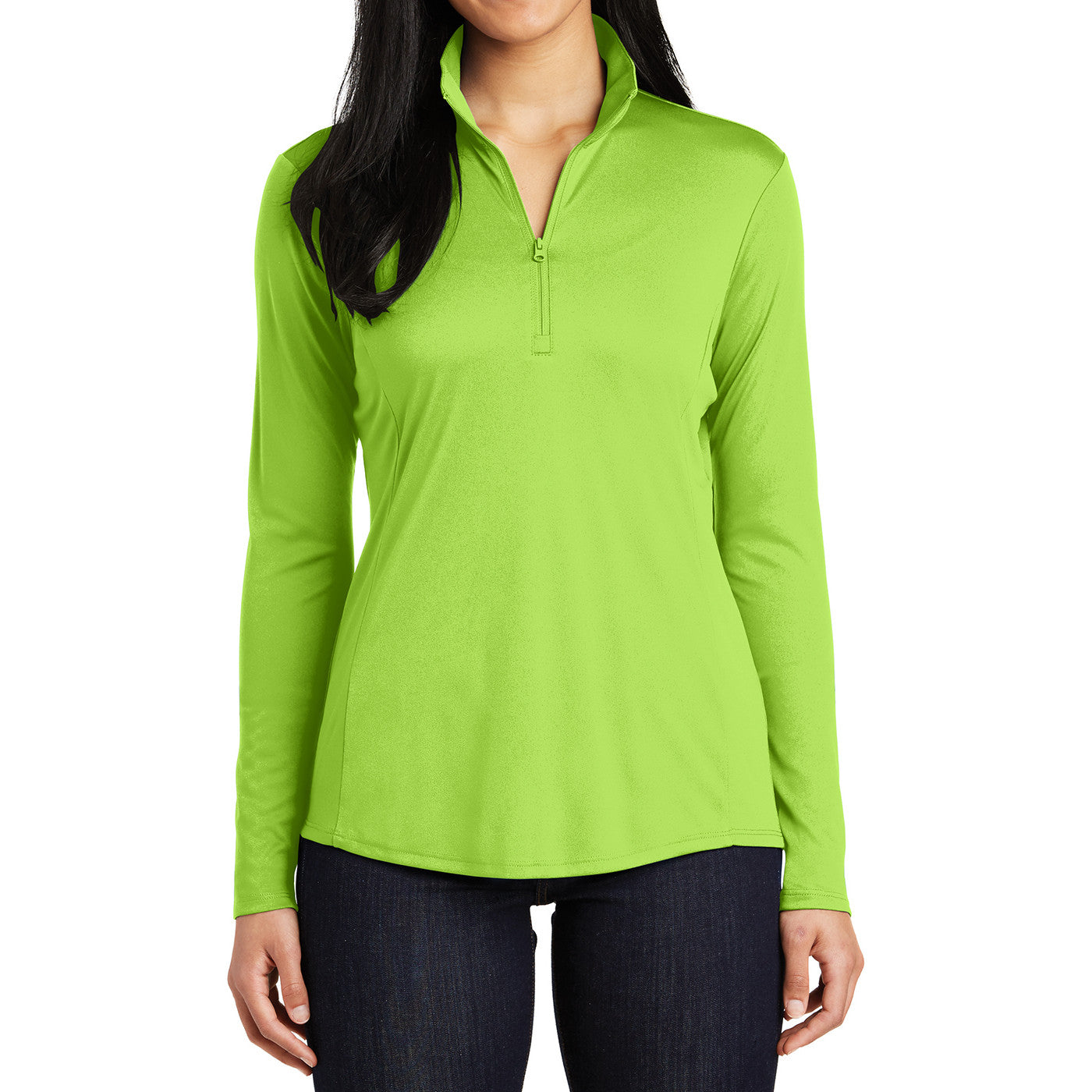 Womens PosiCharge Competitor 1/4-Zip Pullover Lime Shock