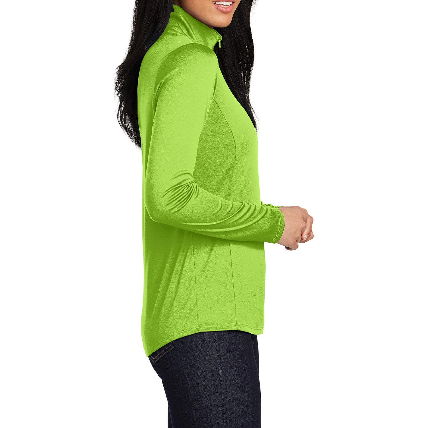 Womens PosiCharge Competitor 1/4-Zip Pullover Lime Shock