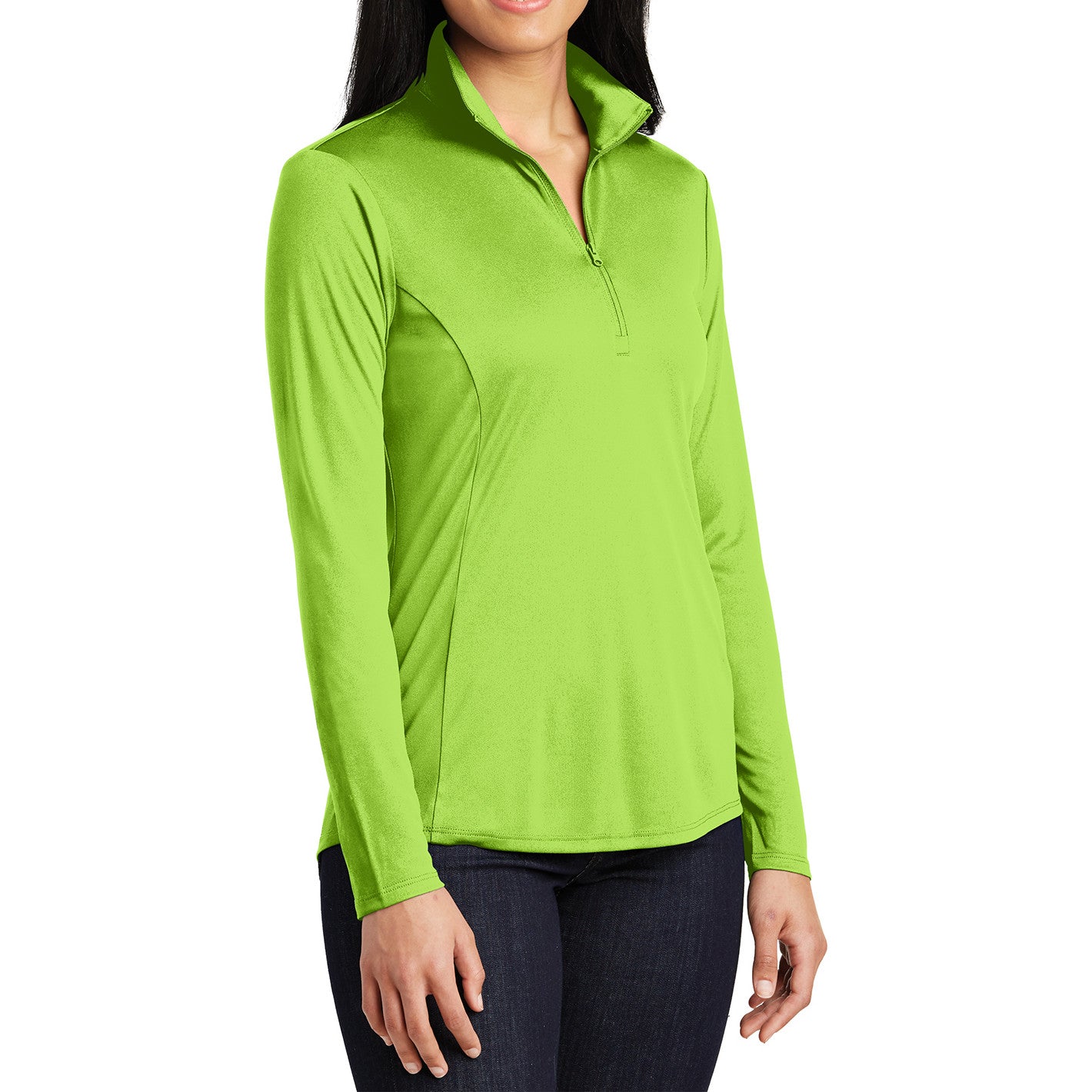 Womens PosiCharge Competitor 1/4-Zip Pullover Lime Shock