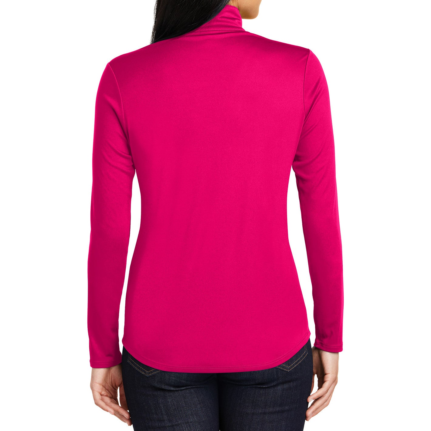 Womens PosiCharge Competitor 1/4-Zip Pullover Pink Raspberry