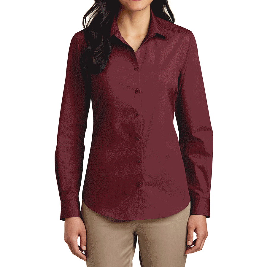 Women’s Long Sleeve Carefree Poplin Shirt