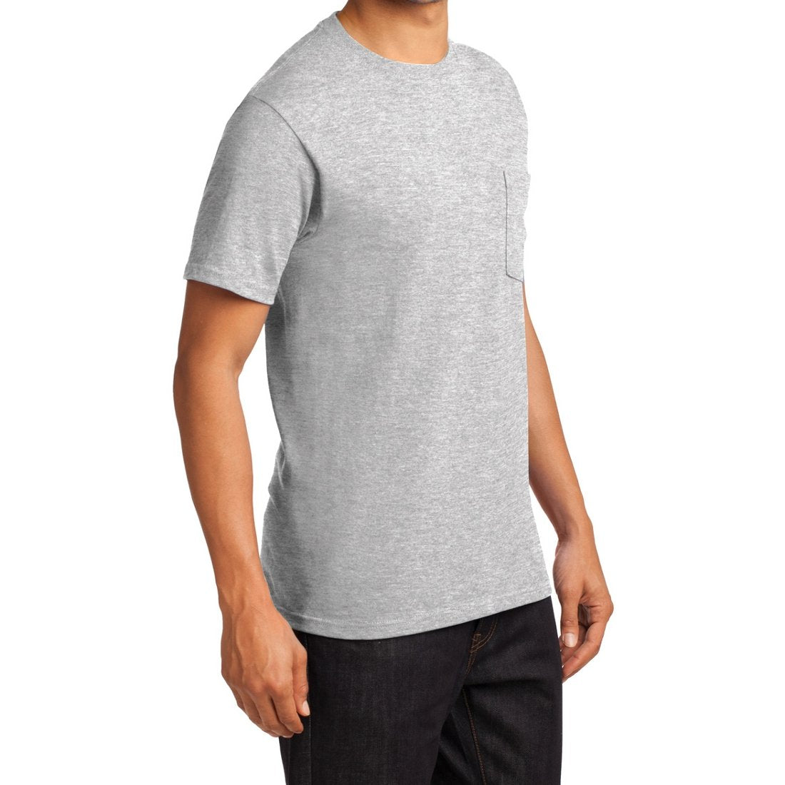 Men's Essential T Shirt with Pocket Ash