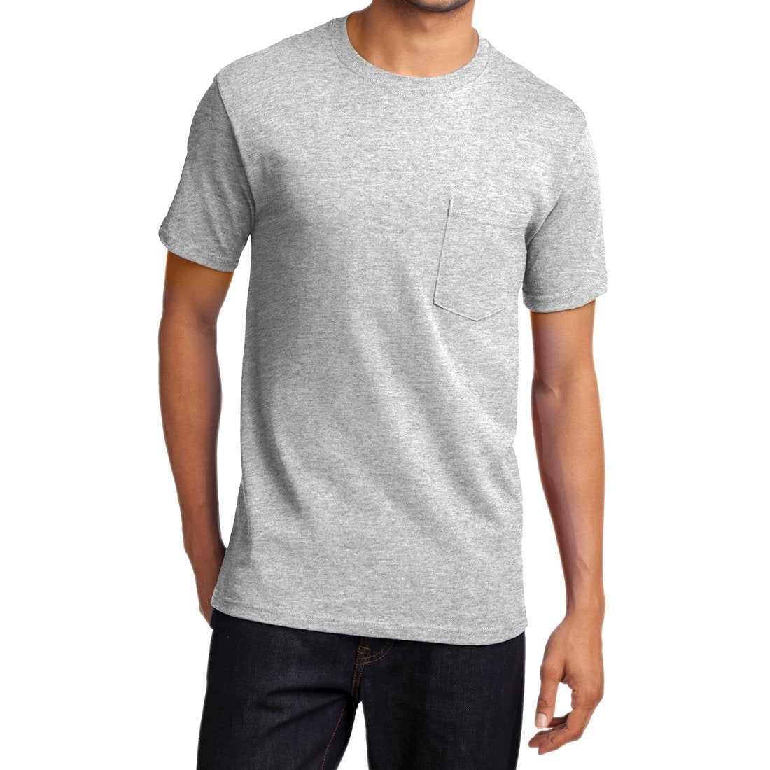 Men's Essential T Shirt with Pocket Ash