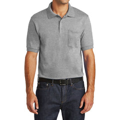 Mafoose Men's Core Blend Jersey Knit Pocket Polo Shirt Athletic Heather