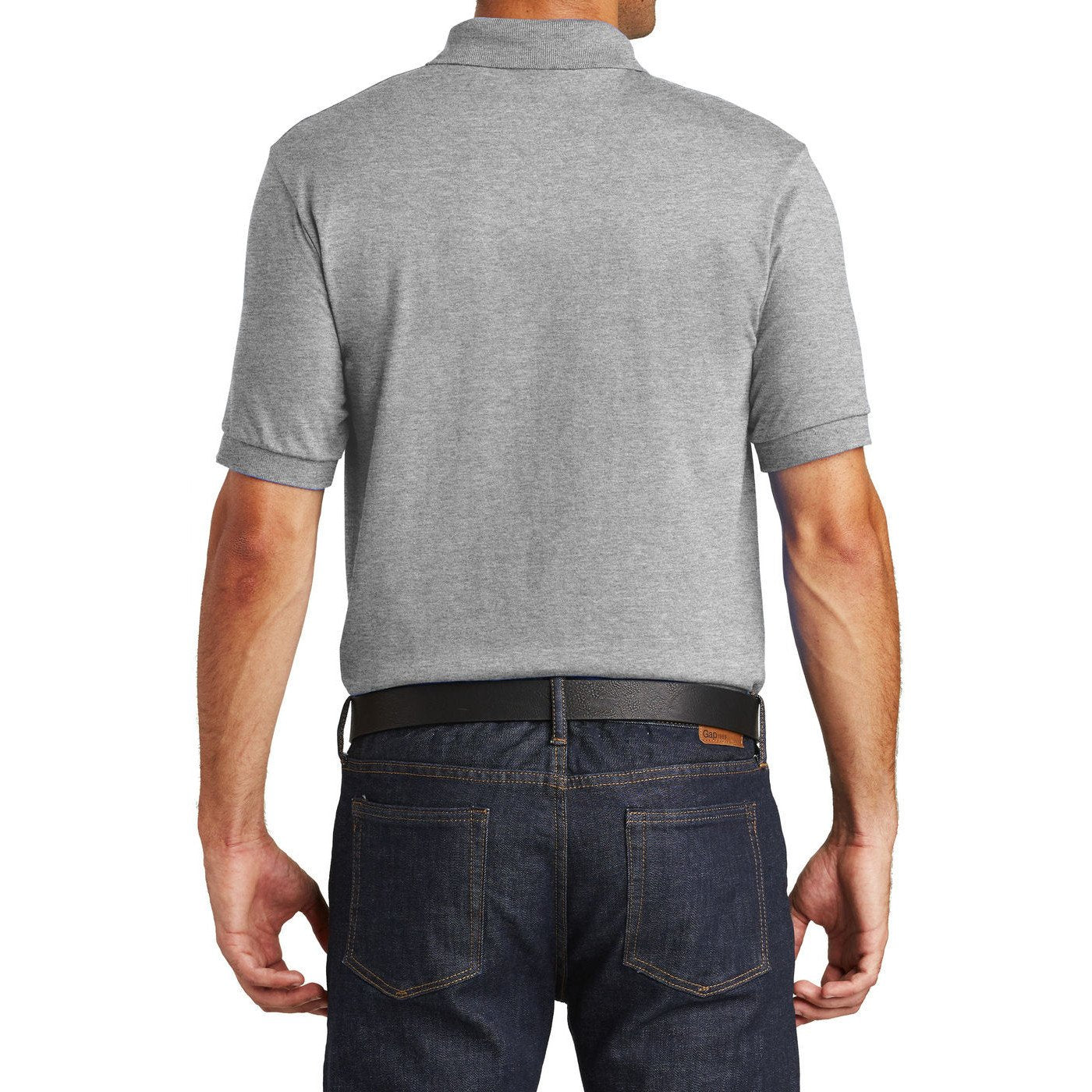 Mafoose Men's Core Blend Jersey Knit Pocket Polo Shirt Athletic Heather