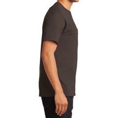 Men's Essential T Shirt with Pocket Brown