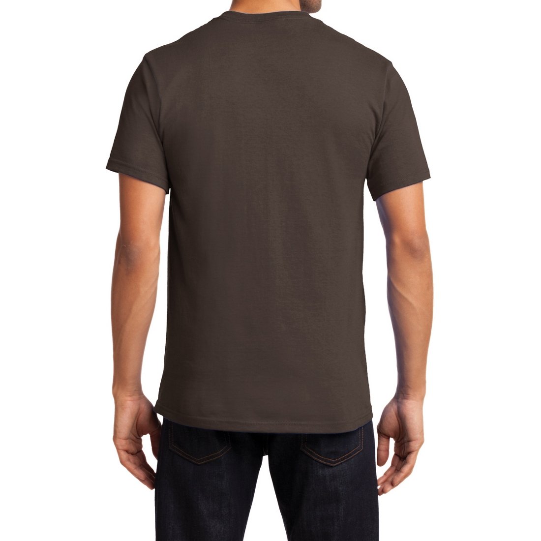 Men's Essential T Shirt with Pocket Brown