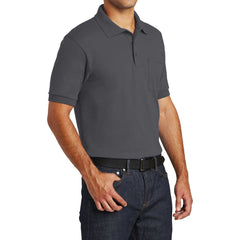 Mafoose Men's Core Blend Jersey Knit Pocket Polo Shirt Charcoal