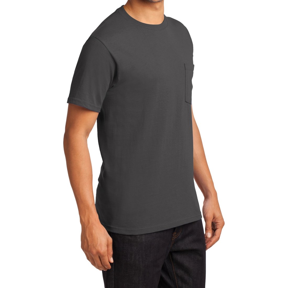 Men's Essential T Shirt with Pocket Charcoal