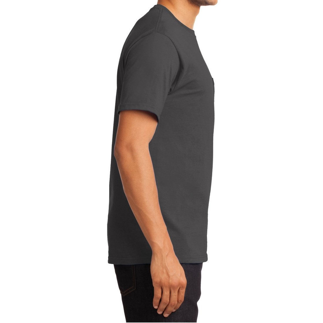 Men's Essential T Shirt with Pocket Charcoal