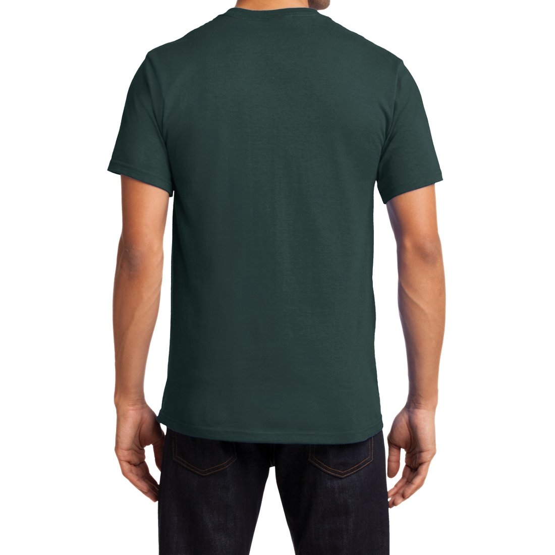 Men's Essential T Shirt with Pocket Dark Green