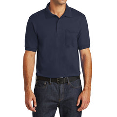 Mafoose Men's Core Blend Jersey Knit Pocket Polo Shirt Deep Navy