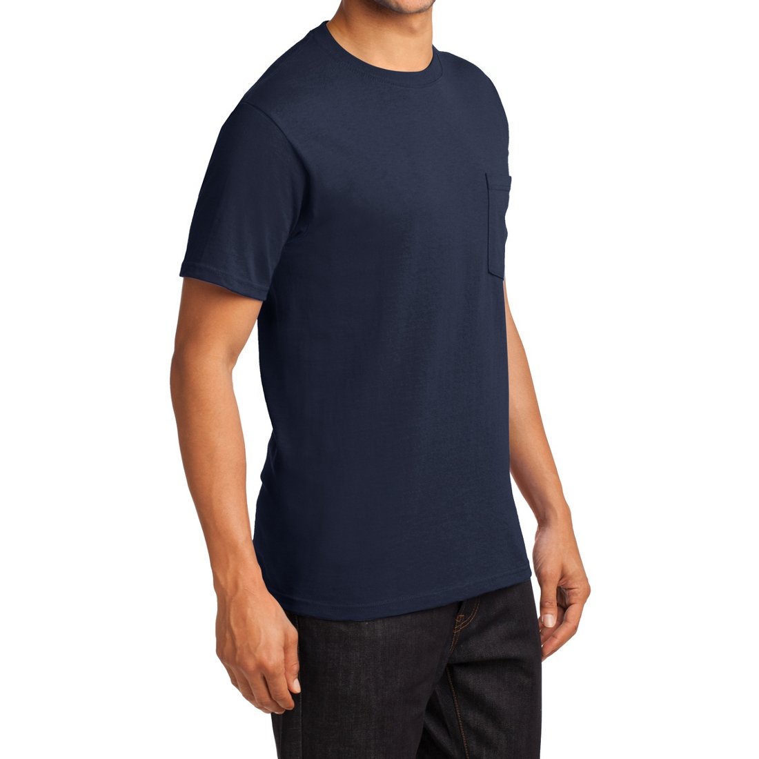 Men's Essential T Shirt with Pocket Deep Navy