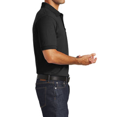 Mafoose Men's Core Blend Jersey Knit Pocket Polo Shirt Jet Black