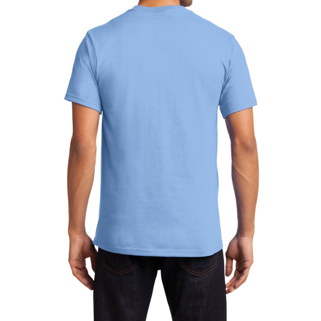 Men's Essential T Shirt with Pocket Light Blue