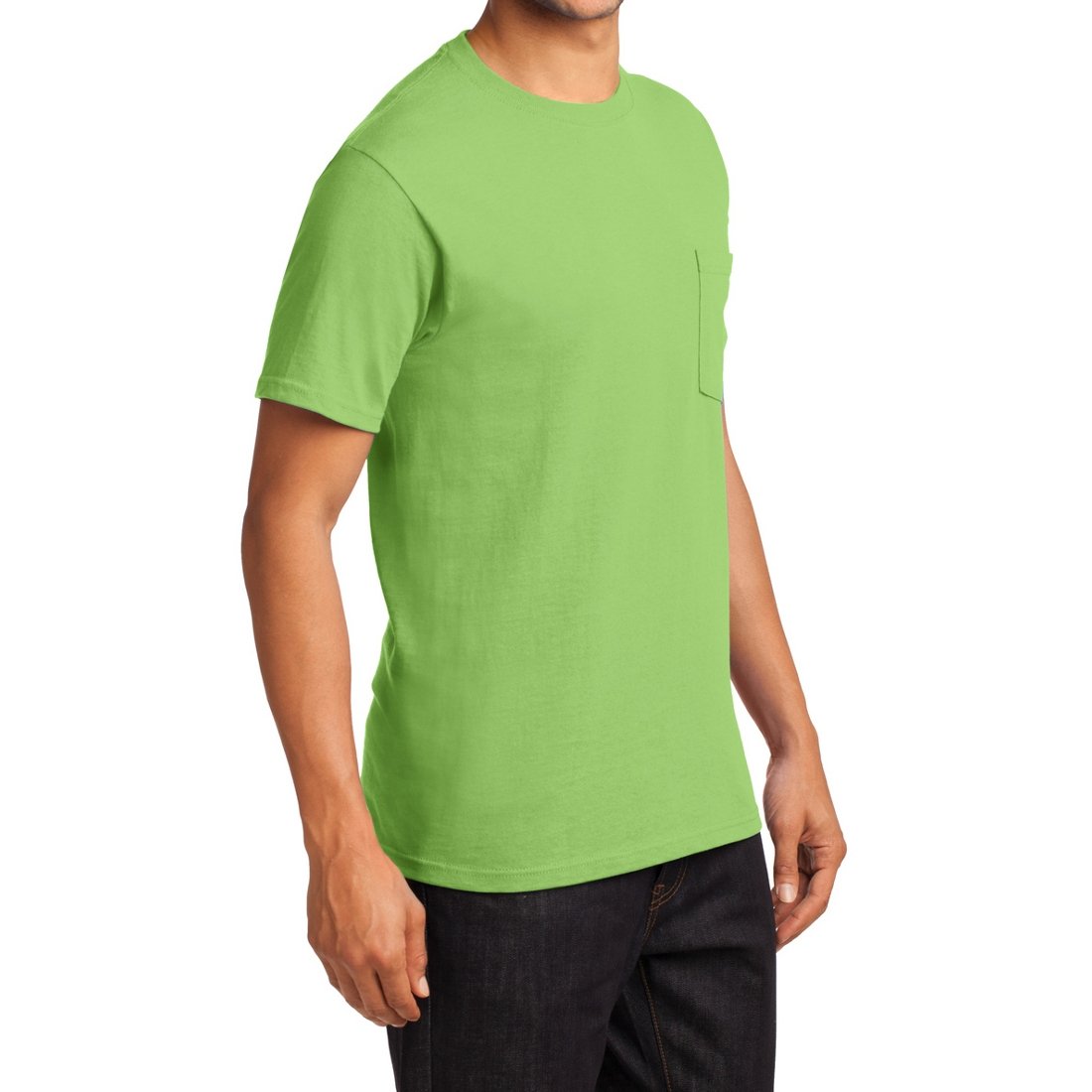 Men's Essential T Shirt with Pocket Lime