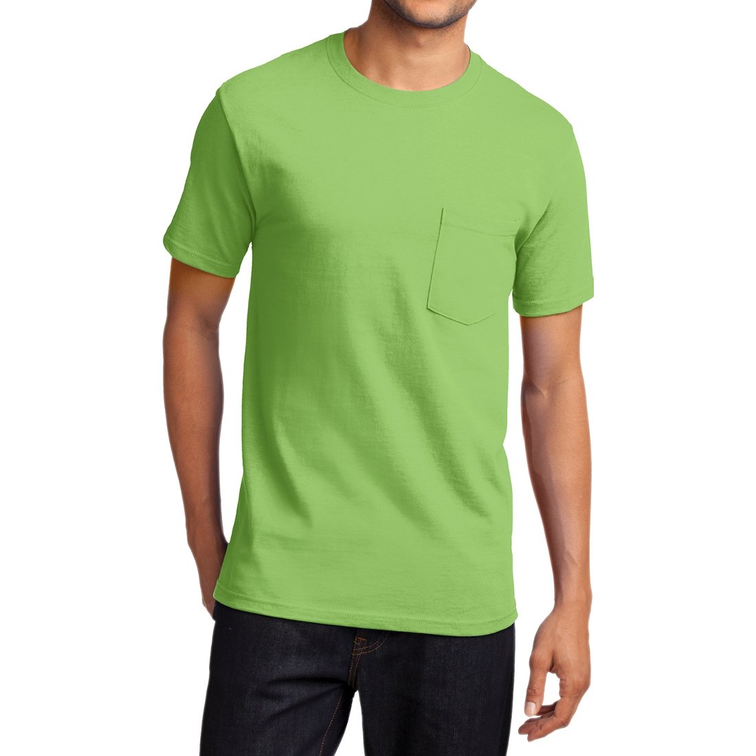 Men's Essential T Shirt with Pocket Lime