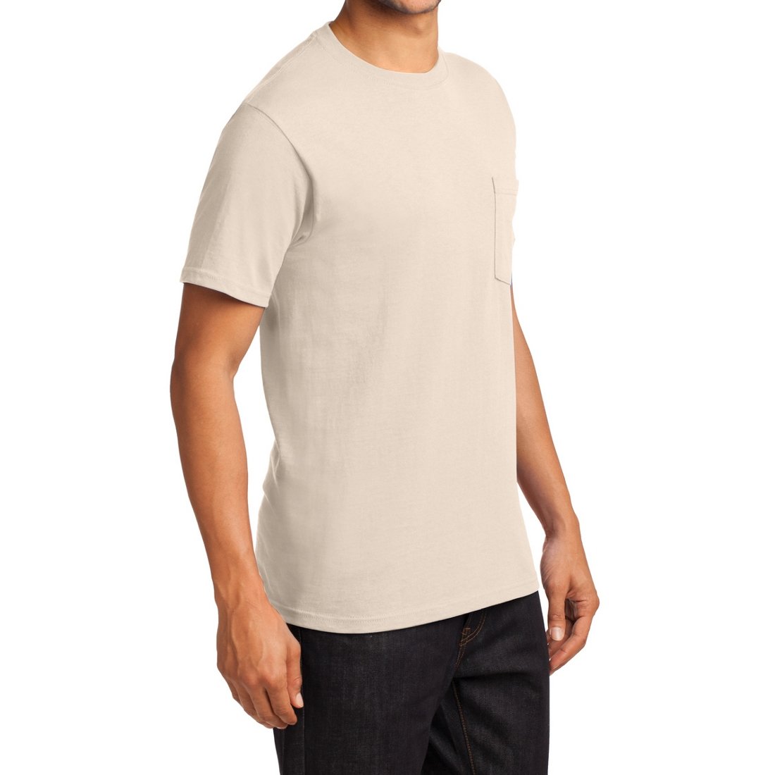 Men's Essential T Shirt with Pocket Natural