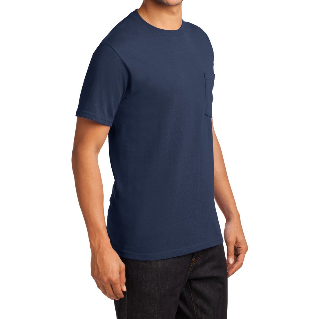 Men's Essential T Shirt with Pocket Navy