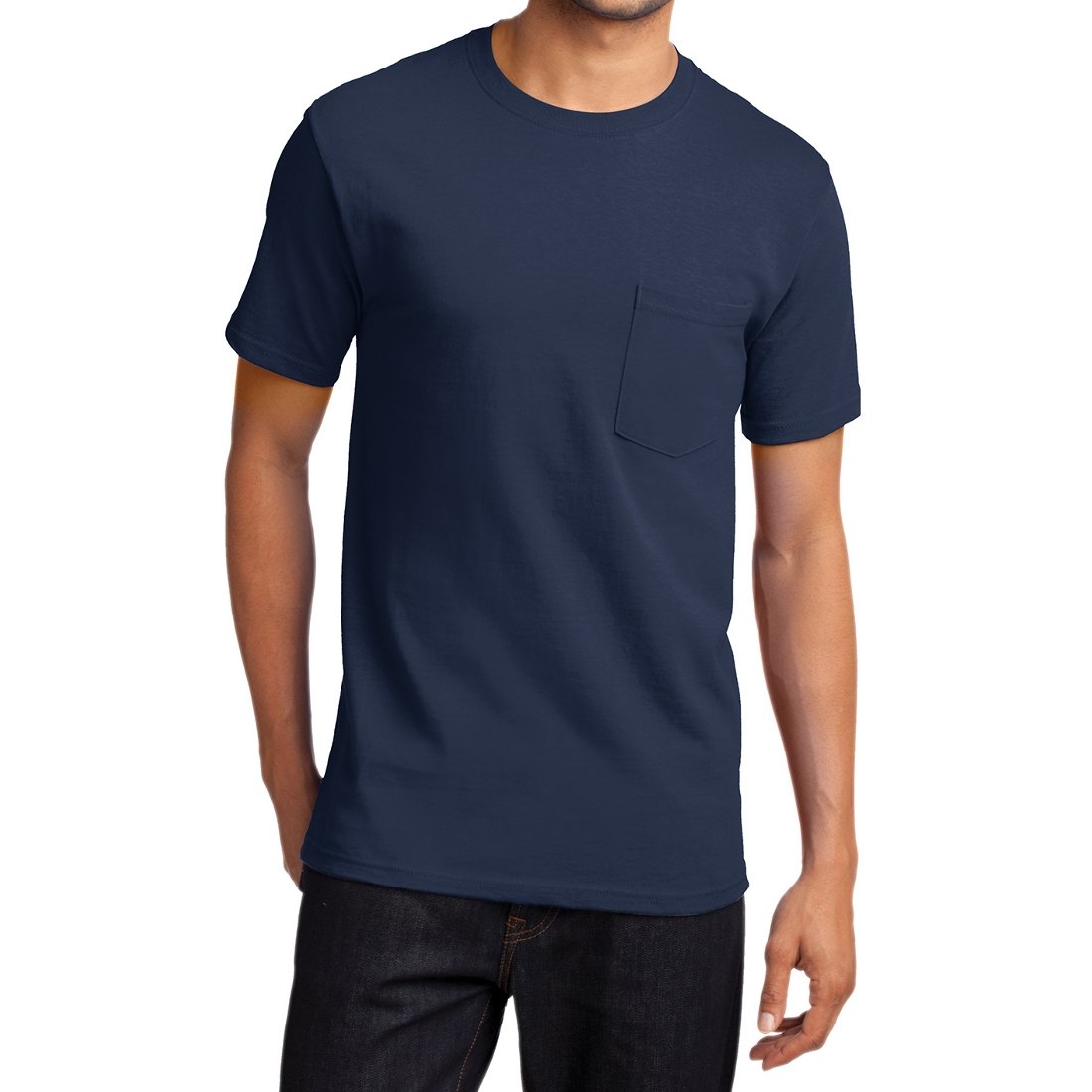 Men's Essential T Shirt with Pocket Navy