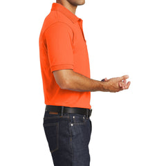 Mafoose Men's Core Blend Jersey Knit Pocket Polo Shirt Safety Orange