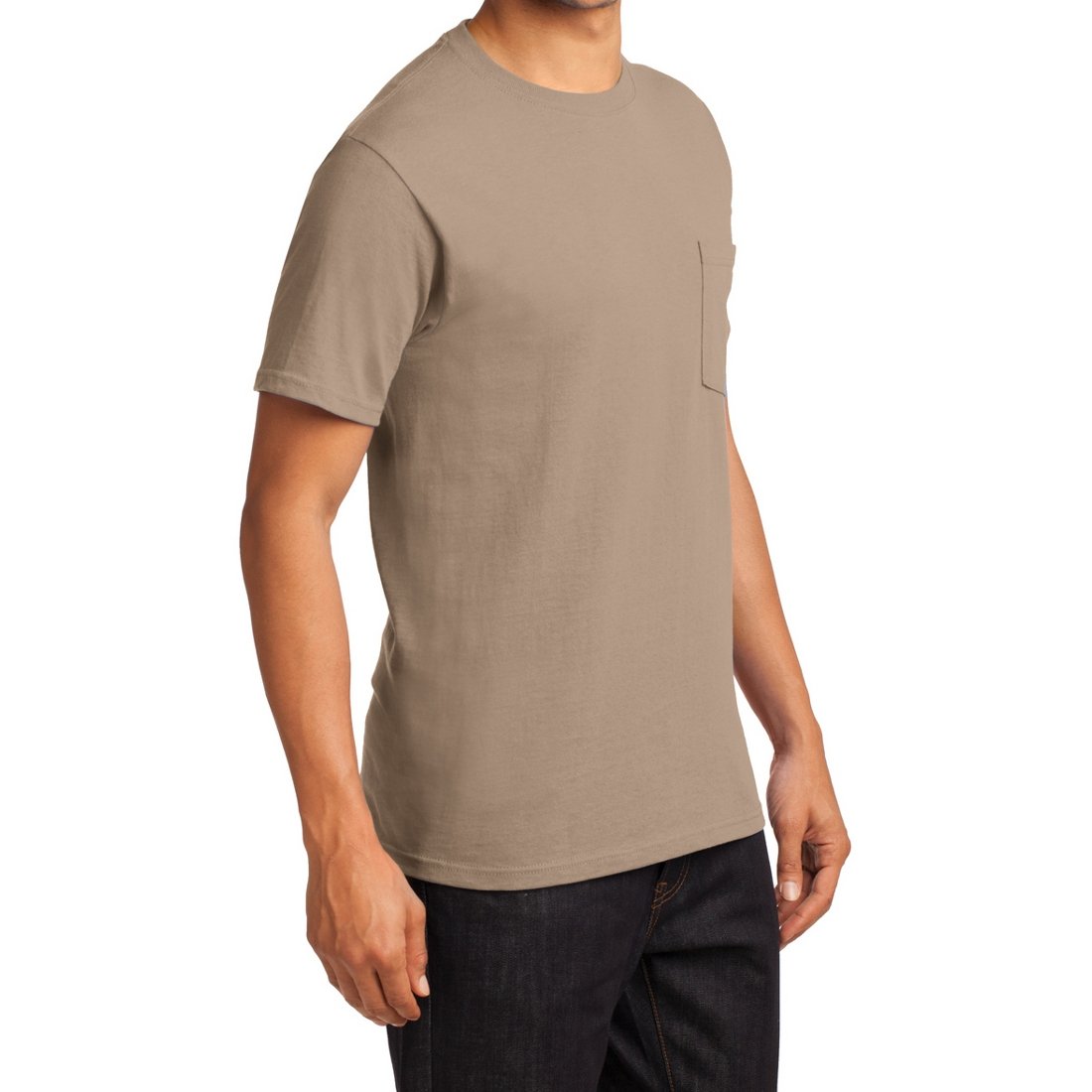Men's Essential T Shirt with Pocket Sand