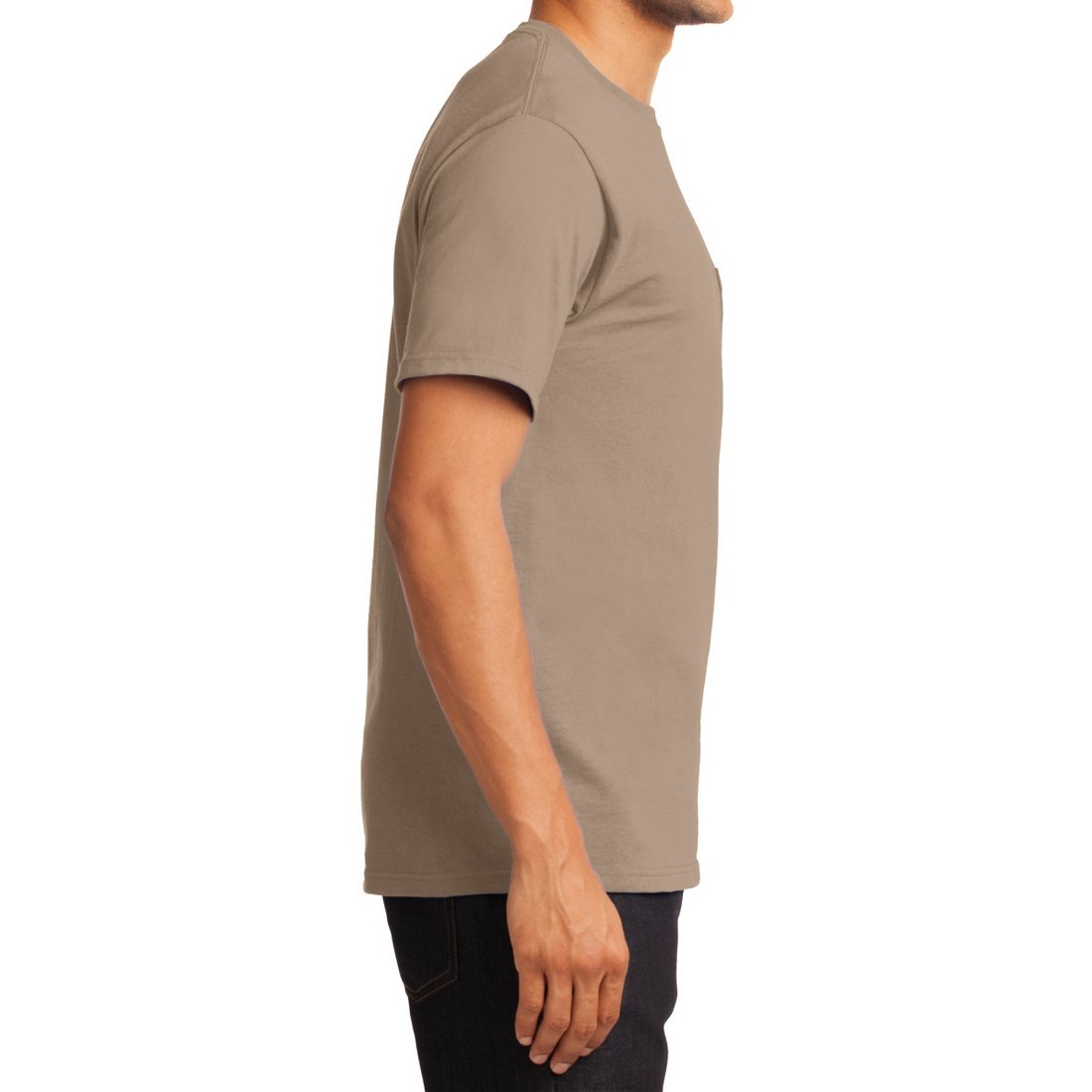 Men's Essential T Shirt with Pocket Sand