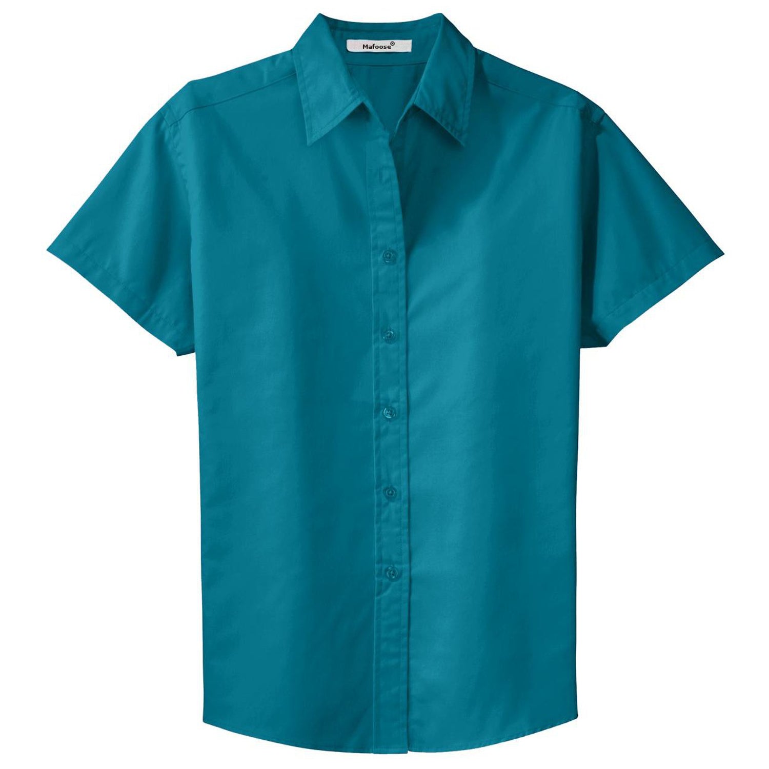Mafoose Women's Comfortable Short Sleeve Easy Care Shirt Teal Green-Front