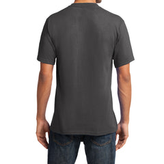 Men's Core Cotton V-Neck Tee Charcoal - Back