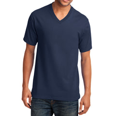 Men's Core Cotton V-Neck Tee Navy - Front