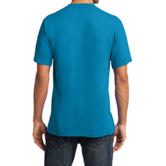 Men's Core Cotton V-Neck Tee Neon Blue - Back