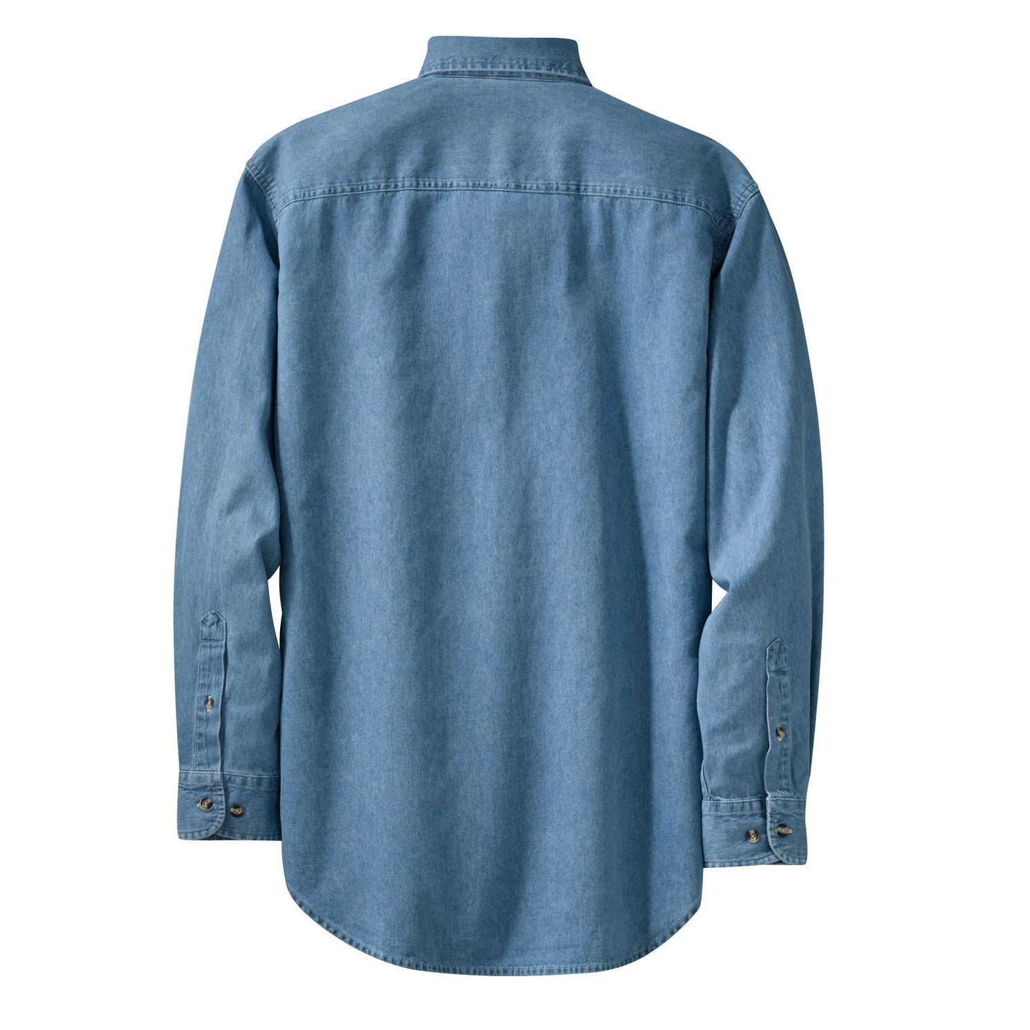 Men's Long Sleeve Value Denim Shirt Faded Blue